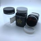 Square Shape Clear Color Pet Jars Black Color 400ml Storage Honey Plastic Jar