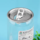Transparent Plastic Soda Drink Can 350ml With Aluminum Lid
