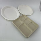 Biodegradable устранимые бумажные тарелки 6 сахарного тростника 7 9 10 дюймов для еды