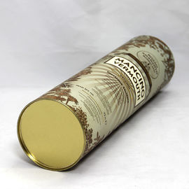 Classical Custom Tinplate Lid Kraft Paper Tube Paper Tube Packaging for Wine / Toys / Picture Rolling Packaging
