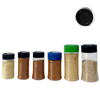 Wholesale Sample Provided Plastic Spice Jars Bottles Containers With Black Lid Perfect for Storing Spice and Powders