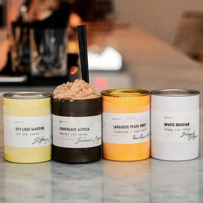 High Quality Wholesale Ice Cream Round Circular Box Empty Biodegradable Kraft Craft Cylinder Eco-Friendly Paper Tube Packaging With Metal Lid