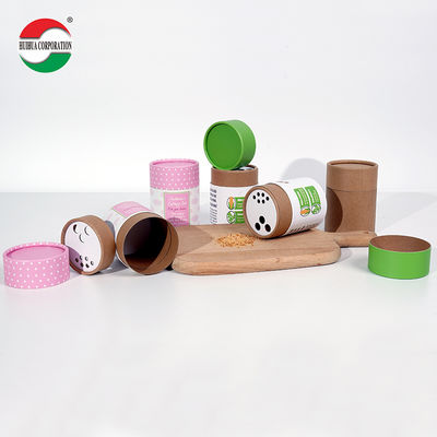 Environmental Biodegraded Customized Kraft Paper Tube with Top Hole for Seasoning Spice Sault