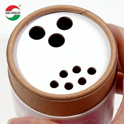 Environmental Biodegraded Customized Kraft Paper Tube with Top Hole for Seasoning Spice Sault