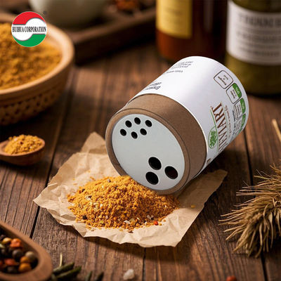 Environmental Biodegraded Customized Kraft Paper Tube with Top Hole for Seasoning Spice Sault