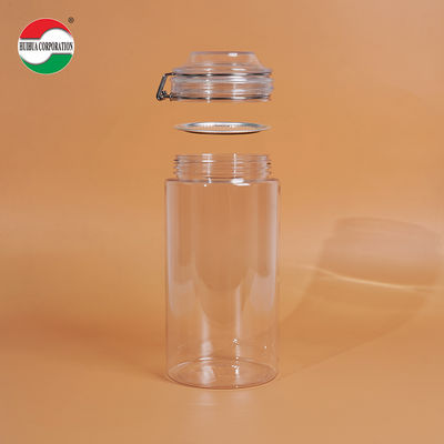 1660ML Transparent PET Bottle Food Clear Plastic Cylinder Sealed Jars Sustainable Eco-Friendly Packaging