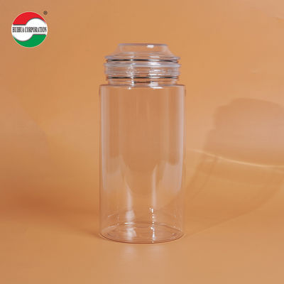 1660ML Transparent PET Bottle Food Clear Plastic Cylinder Sealed Jars Sustainable Eco-Friendly Packaging