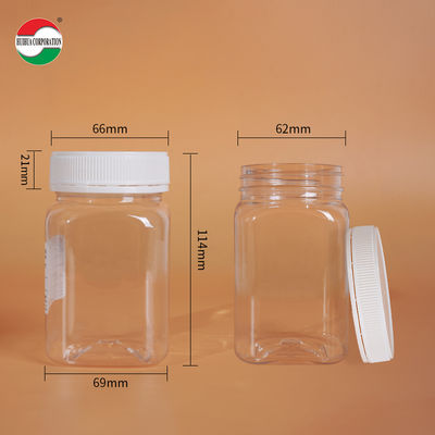 Customized Colorful Screw Cap Black PET Plastic Jar with Gasket for Nutrition Vitamins Soft Candy Dried Fruit