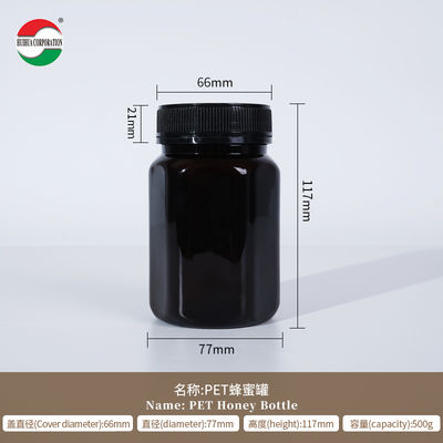 Custom Clear PET Bottle with Screw Lid for Food Grade Packaging