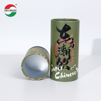 Food Grade Cylinder Cardboard Tea Paper Packaging Cans Round Paper Tube Canister For Tea Packaging