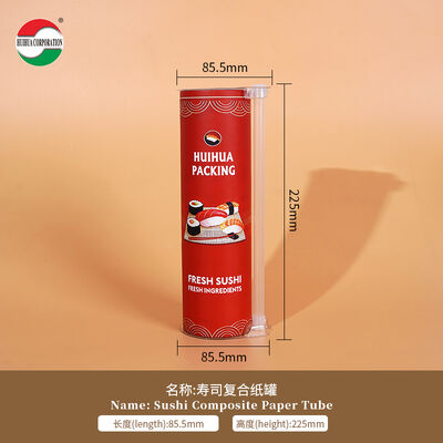 Custom Push pop Sushi Packaging Sushi Push Pop Container Cylinder Push up Cylinder Paper Tube Packaging for Food Cake