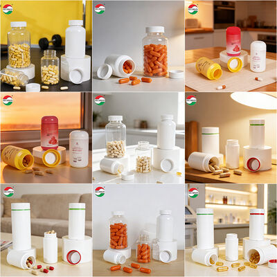 120ml 150ml 170ml 250ml 400ml 500ml 750ml HDPE Bottle Plastic Jar for Health Products Powder Medicine