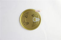 Крышки золотистой silk жестяной коробки печатания круглой легкие открытые таможня 126 mm