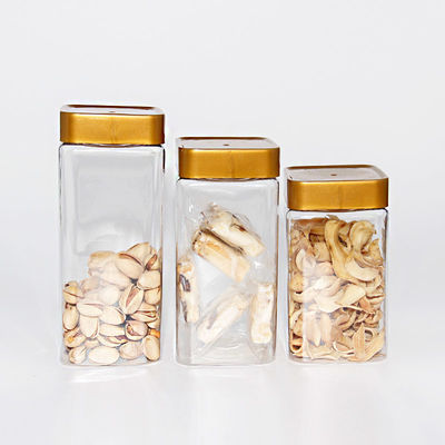 Food Grade PET Plastic Transparent Spiral Can and Screw Top Lid for Candy Cookie Snacks Dried Fruits