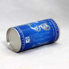 Чонсервные банкы голубой бумаги CMYK составные с алюминиевой легкой открытой крышкой для порошка и чая