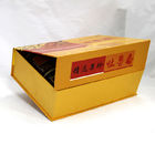 Eco-содружественные желтые магнитные рециркулированные бумажные коробки подарка для еды, чая, сухофрукта