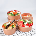 Контейнеры фруктового салата коробки еды Kraft бумажные на вынос упаковывая с пластиковой крышкой