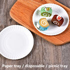 Бумажные тарелки Microwavable Biodegradable круглой плиты устранимые для фаст-фуда партии