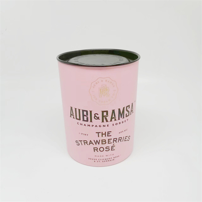 Custom Logo Food Grade Laundry Beads Cylinder Coffee Tea Kraft Paper Tube With Metal Lids