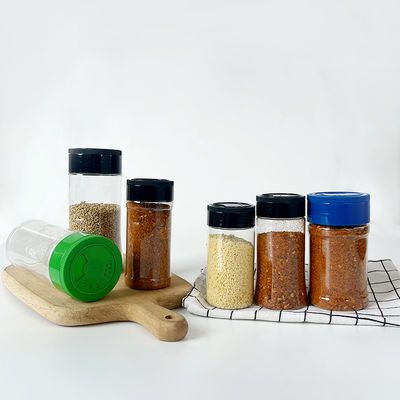 Wholesale Sample Provided Plastic Spice Jars Bottles Containers With Black Lid Perfect for Storing Spice and Powders