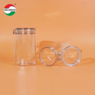 1080ML Переработанные прозрачные хранилища Пластиковые прозрачные PET-консервы Запечатанные банки с винтовой крышкой