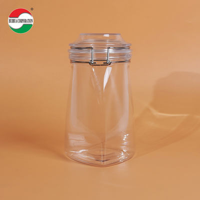 1080ML PET Clear PET Plastic Bottle Cylinder Jar Sealed Jars For Food Cover Lid Storage Solution