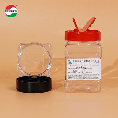 Food Grade Wholesale PET Plastic Spice Jar Seasoning Bottle With PP Butterfly Lid For Salt And Pepper Shaker