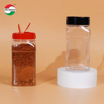 Food Grade Wholesale PET Plastic Spice Jar Seasoning Bottle With PP Butterfly Lid For Salt And Pepper Shaker