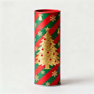 Low MOQ OEM Customized Eco-Friendly Paper Tube for Christmas Gift Paper Tube Packaging