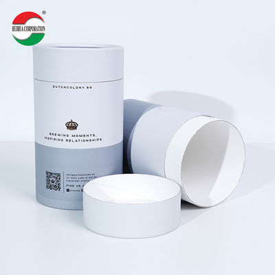 Bio-degradable Customized Food Grade Cylinder White Cardboard Paper Tube Packaging for Gift T-shirt Clothes