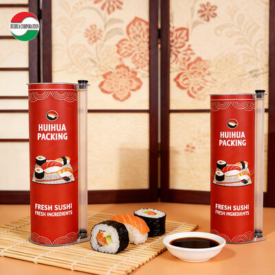 Custom Push pop Sushi Packaging Sushi Push Pop Container Cylinder Push up Cylinder Paper Tube Packaging for Food Cake