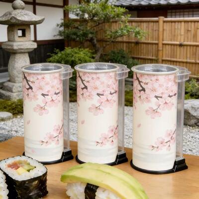 Food grade Custom Sushi Paper Tube Packaging Sushi Push Pop up Tube Packaging Wholesale