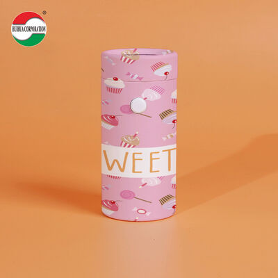 Custom Printed Eco-Friendly Bio-Degradable Kraft Paper Canisters Cardboard Containers Lids Custom Logo for Food Tea Coffee