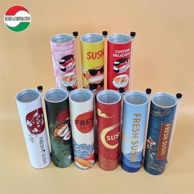 Экологичная упаковка для суши-роллов из пищевой крафт-бумаги с возможностью горячего тиснения логотипа