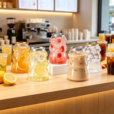 Food Grade PET Plastic Jar and Beverage Can with Customizable Size and Easy Open Lid for Juice and Yogurt