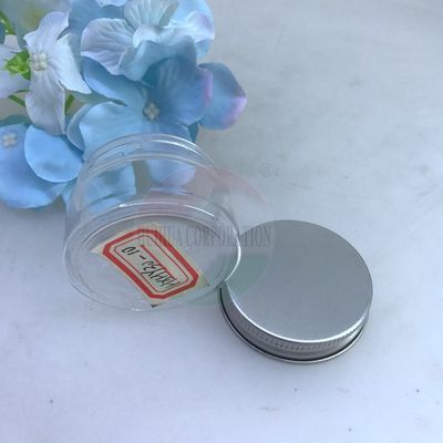 Цилиндр кондитерскаи 420мл ясный пластиковый может с алюминиевой крышкой