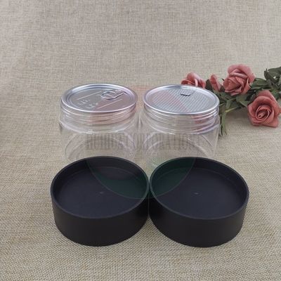 Black Lid Plastic Jars PET Material Transparent Storage Cans Food Packaging And Sub-Packaging For Storage Boxes