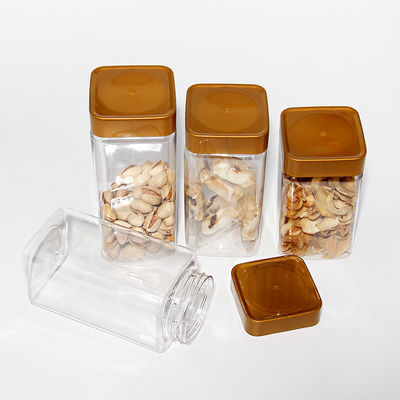 Опарник ясных пустых BPA свободных тар для хранения ЛЮБИМЦА пластиковый квадратный с крышкой винта
