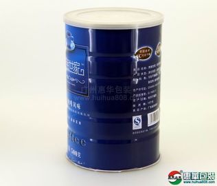Round empty airless powder tinplate cans , decorative small tin food cans