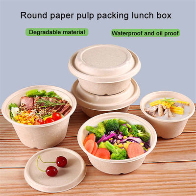Коробка для завтрака пульпы бумаги коробки круговой устранимой еды на вынос Degradable