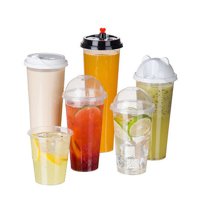 Bubble Tea Cold Coffee Cups Biodegradable PLA Cups for Drinks